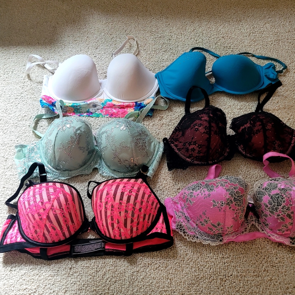 Lot of 6 Victoria's Secret Bras 36C